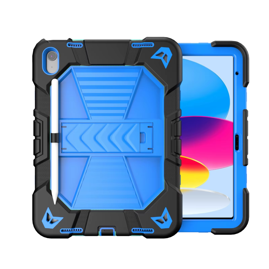 iPad Air 4th Generation 10.9 Inch Rugged Shockproof Case with Kickstand (Blue)